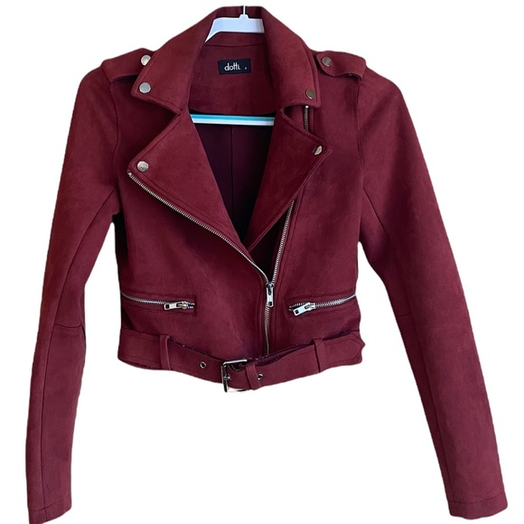 Dotti Jackets & Blazers - Austin Suedette Biker Jacket Sz 2